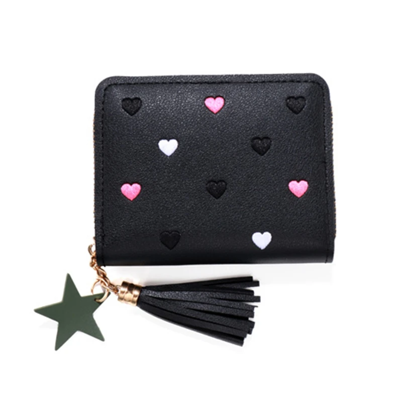2026 NEW Spring Summer Wallet Women Ladies Mini Tassel Wallets Cute Short Zipper Lovely Pu Leather Coin Purse Female Hand Wallet