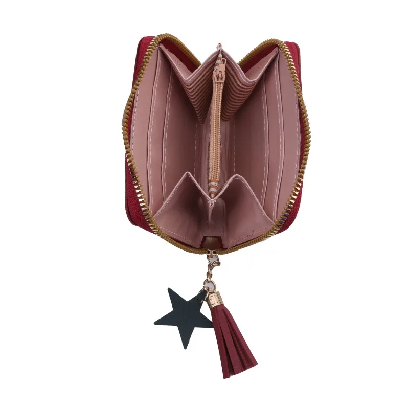 2026 NEW Spring Summer Wallet Women Ladies Mini Tassel Wallets Cute Short Zipper Lovely Pu Leather Coin Purse Female Hand Wallet