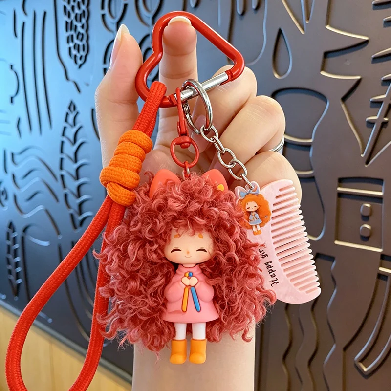 1pc Nifu Doll Pendant - Cartoonish, Cool, Fluffy-Haired Girl Keychain Pendant for Bags and Accessories