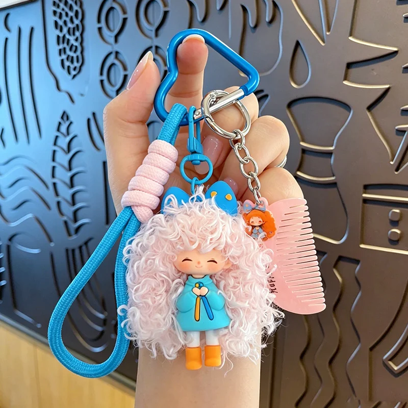 1pc Nifu Doll Pendant - Cartoonish, Cool, Fluffy-Haired Girl Keychain Pendant for Bags and Accessories