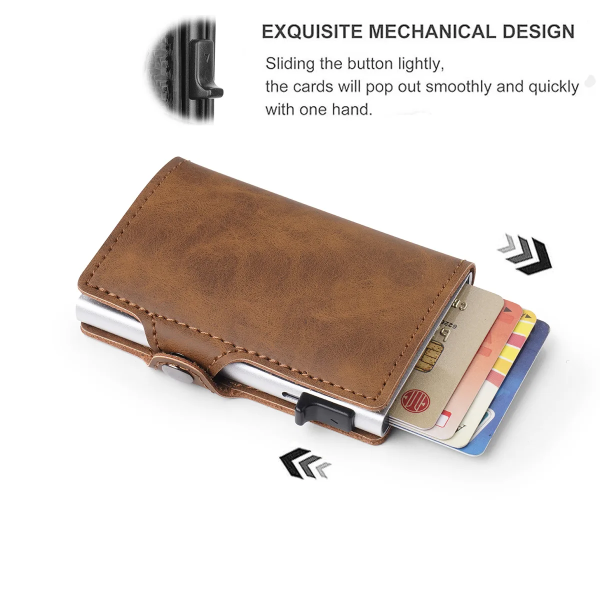 RFID Blocking Credit Card Holder Minimalist Men Wallet Carteira Masculina Money Bag Carbon Fiber Id Bank Cardholder Coin Purse