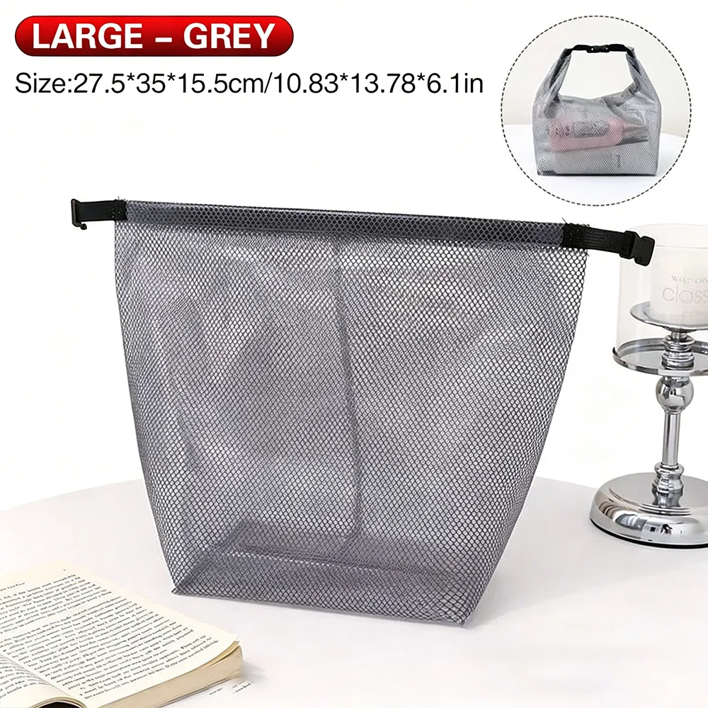 Foldable Waterproof Drawstring Storage Bag Large Capacity Sports Gym Swim Travel Toiletry Organizer Pouch
