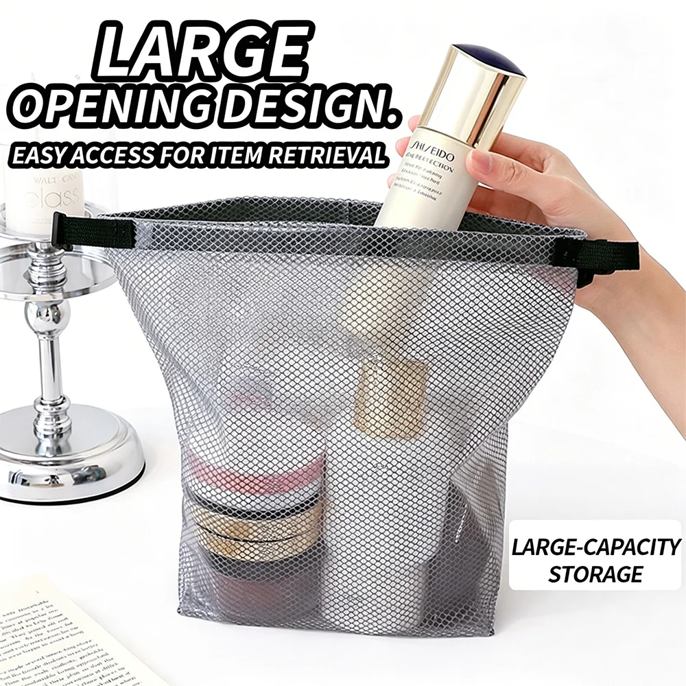 Foldable Waterproof Drawstring Storage Bag Large Capacity Sports Gym Swim Travel Toiletry Organizer Pouch