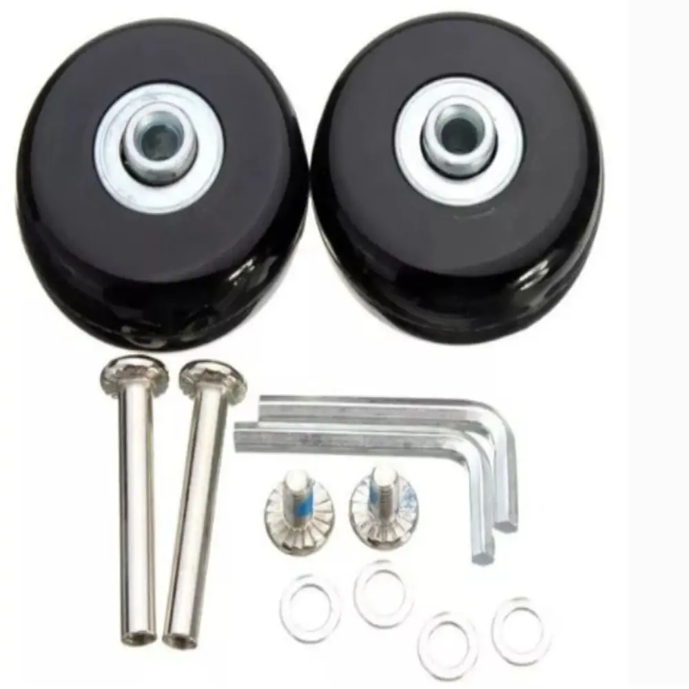 2Pcs Replace Wheels With Screw For Travel Luggage Suitcase Wheels Axles Repair Kit 40/45/50/60mm Silent Caster Wheel Repair
