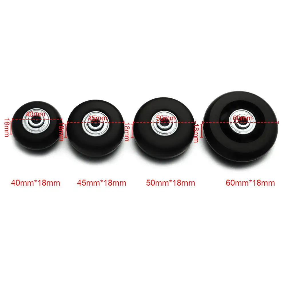 2Pcs Replace Wheels With Screw For Travel Luggage Suitcase Wheels Axles Repair Kit 40/45/50/60mm Silent Caster Wheel Repair