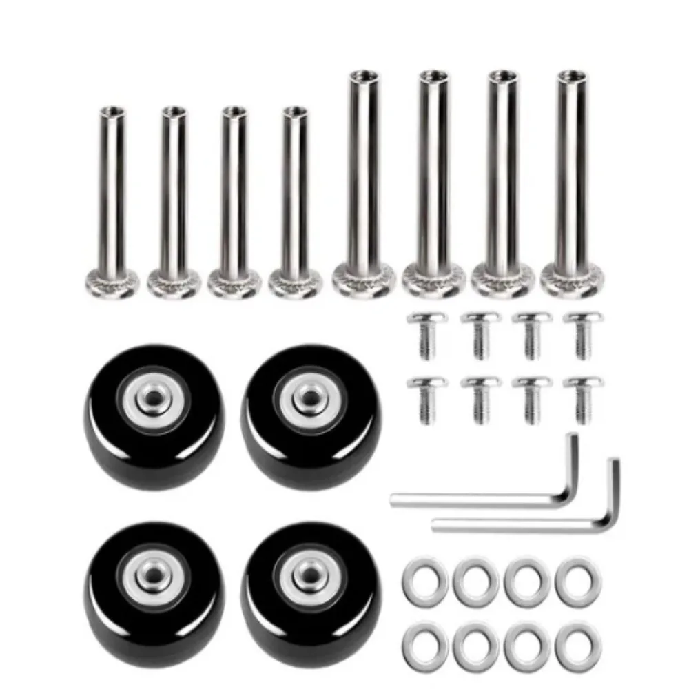 2Pcs Replace Wheels With Screw For Travel Luggage Suitcase Wheels Axles Repair Kit 40/45/50/60mm Silent Caster Wheel Repair