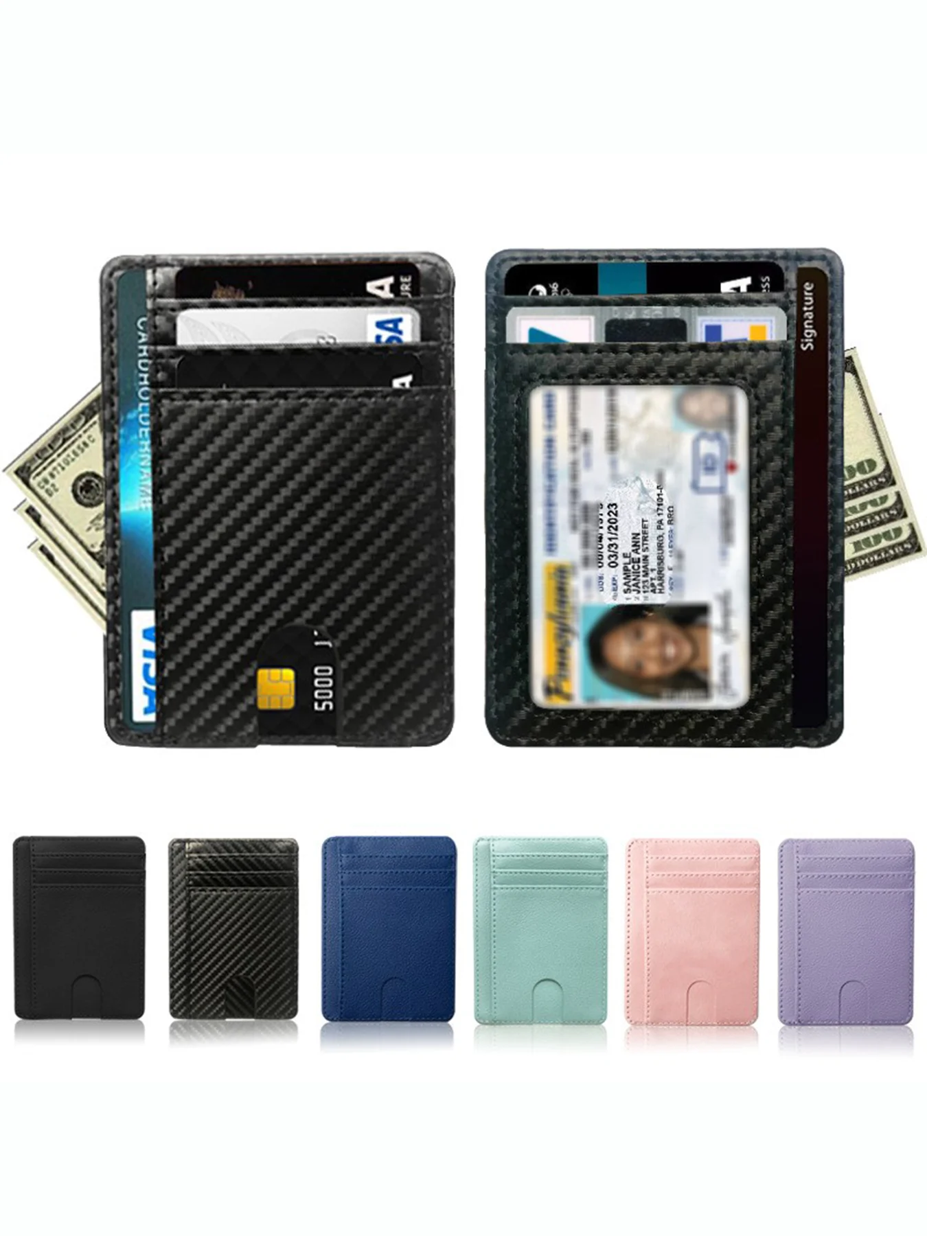Slim Minimalist Front Pocket RFID Blocking Wallets for Men and Women