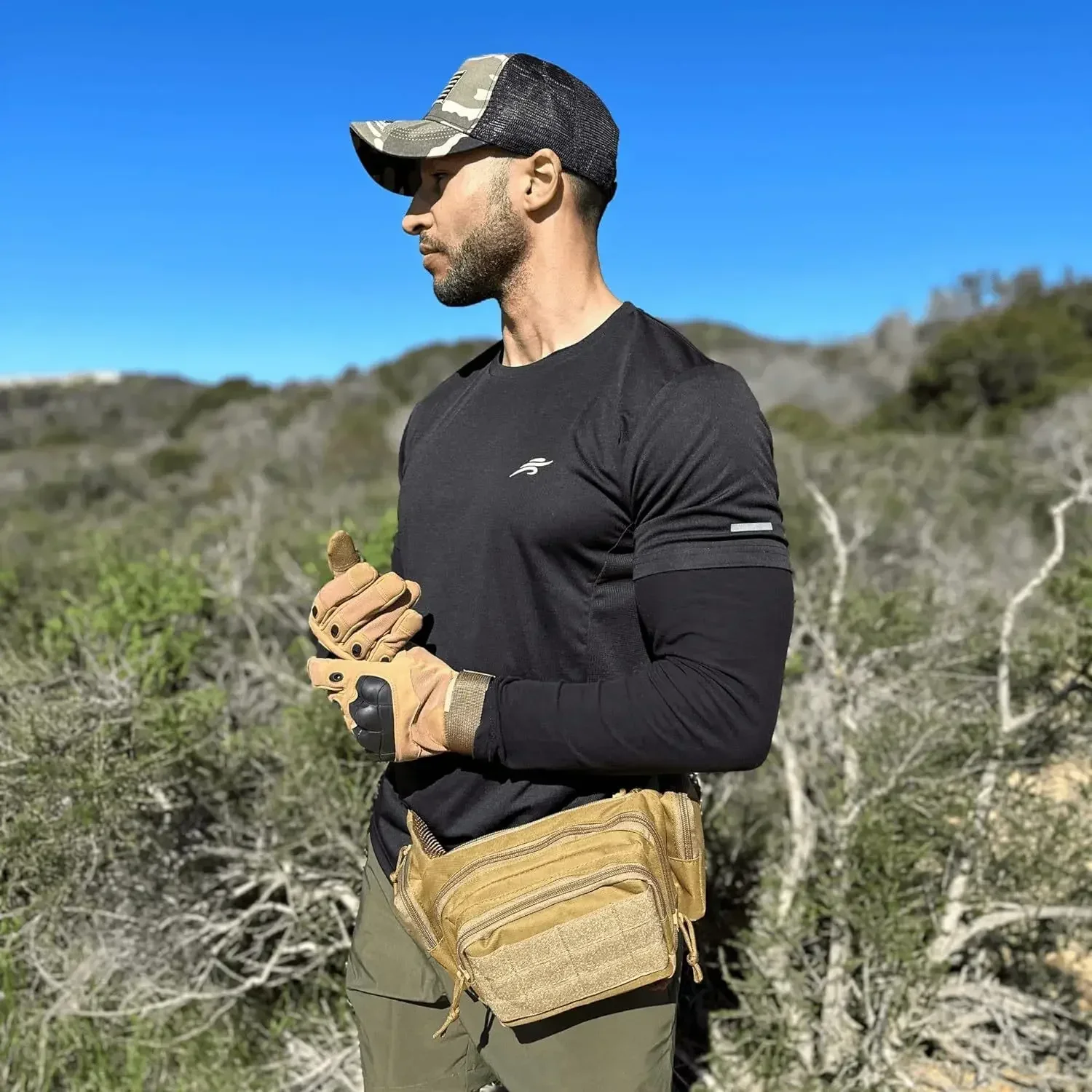 Packs for Men Nylon Shoulder Hiking Tactical Multi-function Waist Pack Fanny Mobile Phone Bag Sports High-capacity Waist Bag