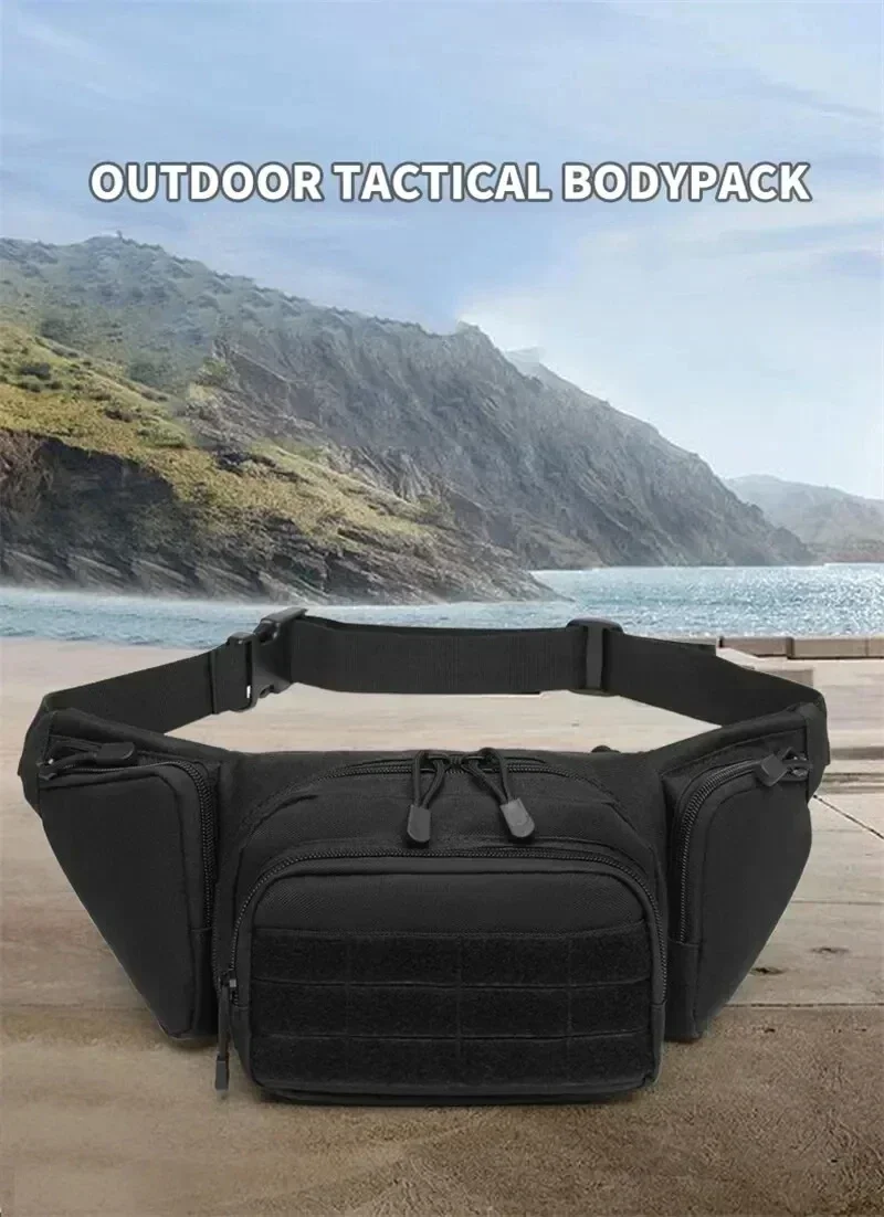 Packs for Men Nylon Shoulder Hiking Tactical Multi-function Waist Pack Fanny Mobile Phone Bag Sports High-capacity Waist Bag