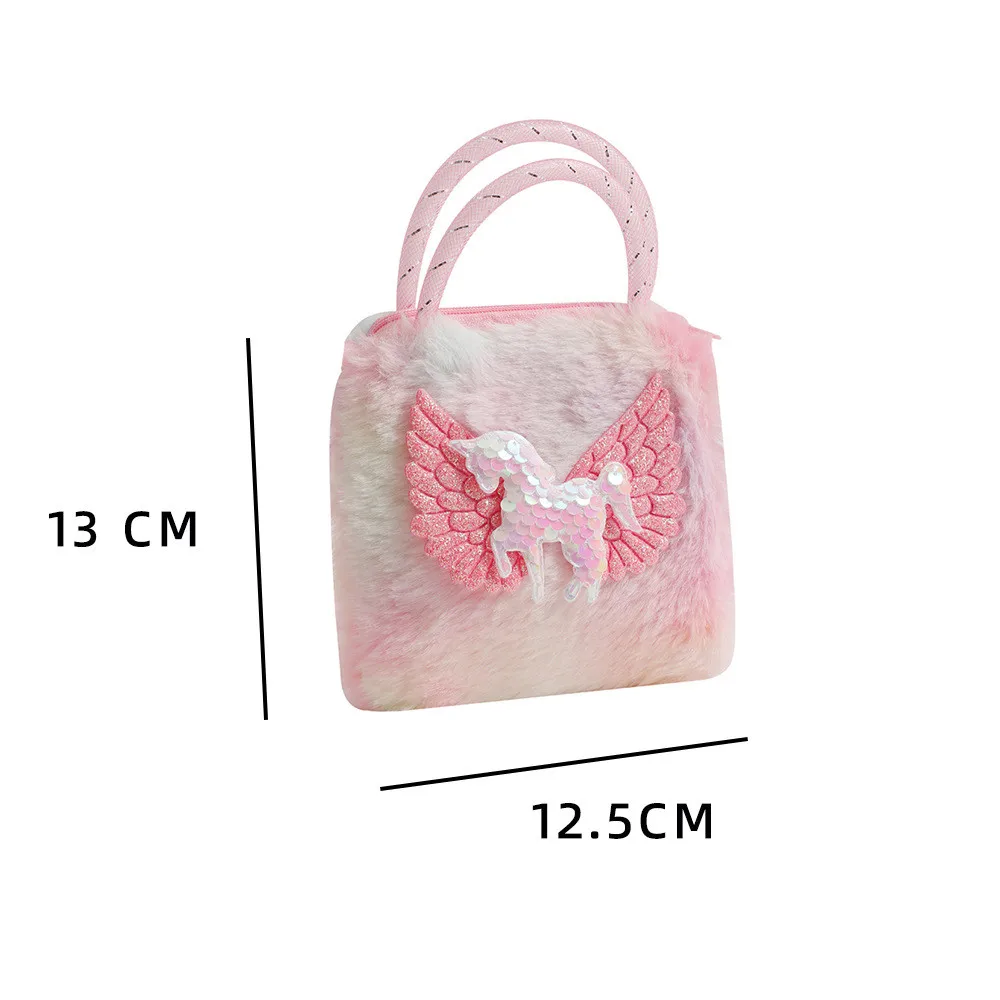 Cute Cartoon Mini Unicorn Handbags For Little Girls Ovely Wing Horse Kids Small Bag Storage Wallet Birthday Party Gifts