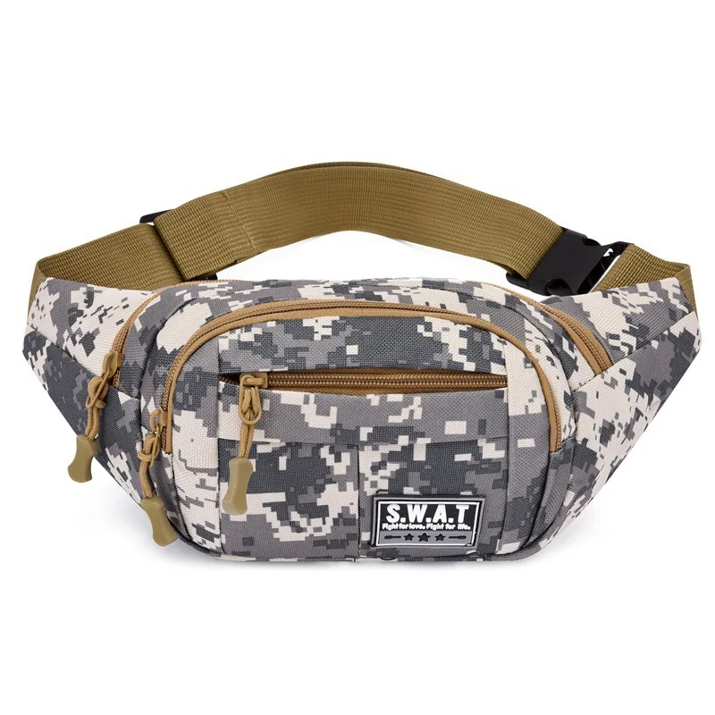 New Four Zipper Multi Layer Men's Waist Bag Outdoor Leisure Sports Women's Chest Bag Travel Mobile Wallet