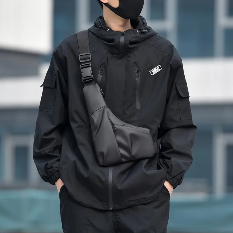1pc Anti-Theft Triangle cross Bag with Adjustable Strap - Casual Chest Bag for Men,Ideal for Outdoor Activities,Commuting,Travel