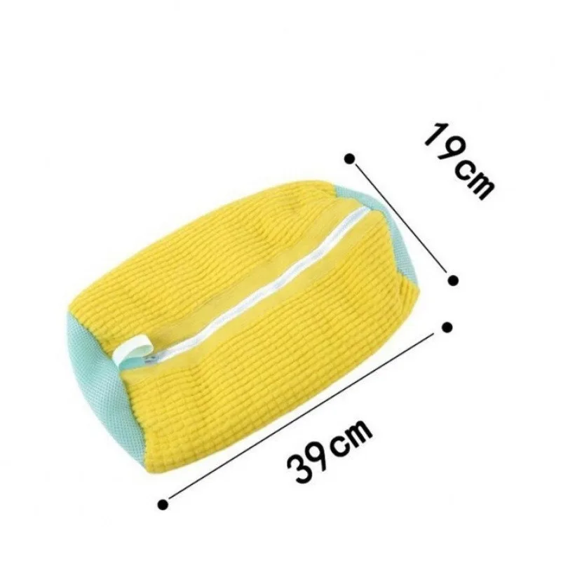 Fluffy Fiber 360 ° Surround Cleaning Shoe Washing Bag - Reusable Durable Machine-Washable Laundry Bag with Zipper Closure(1Pc)