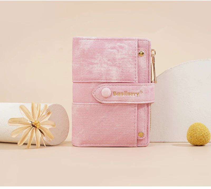 Baellerry New Fashion Women Short Wallets Zipper Coin Bags Top Quality Female Purse Coin Pocket Women's Detachable Card Clip