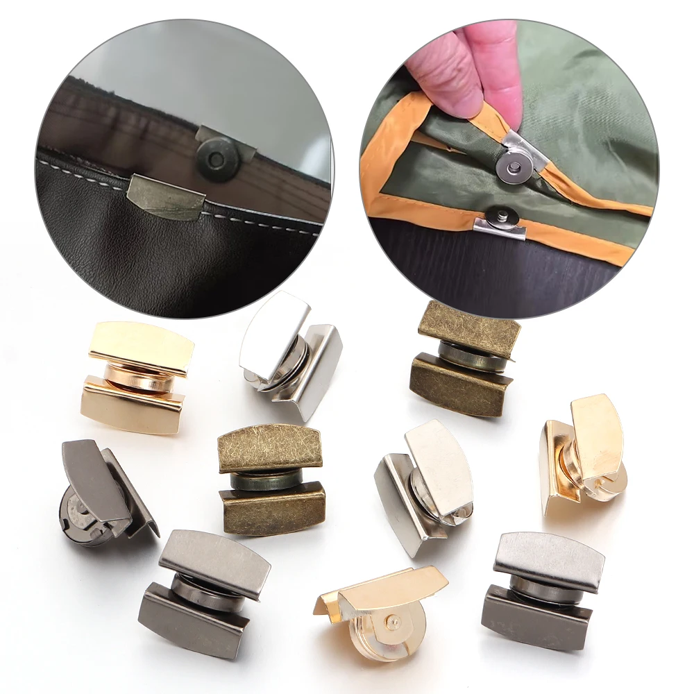 5pcs 20.5x16mm Metal Seamless Magnetic Buckle Bags Snap Buttons For DIY Buckle Closure Handbag Clothing Purse Bags Accessories