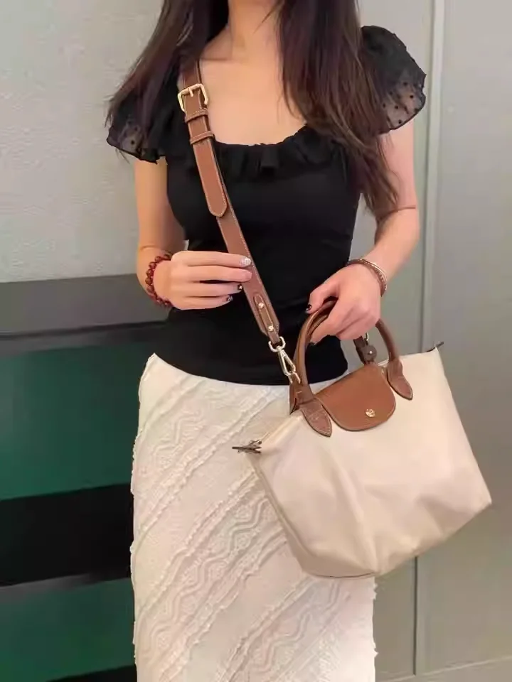 Leather Bag Shoulder Strap for Longchamp Terra Short Handle Small Bag Modification Without Punching Strap Bag Accessories