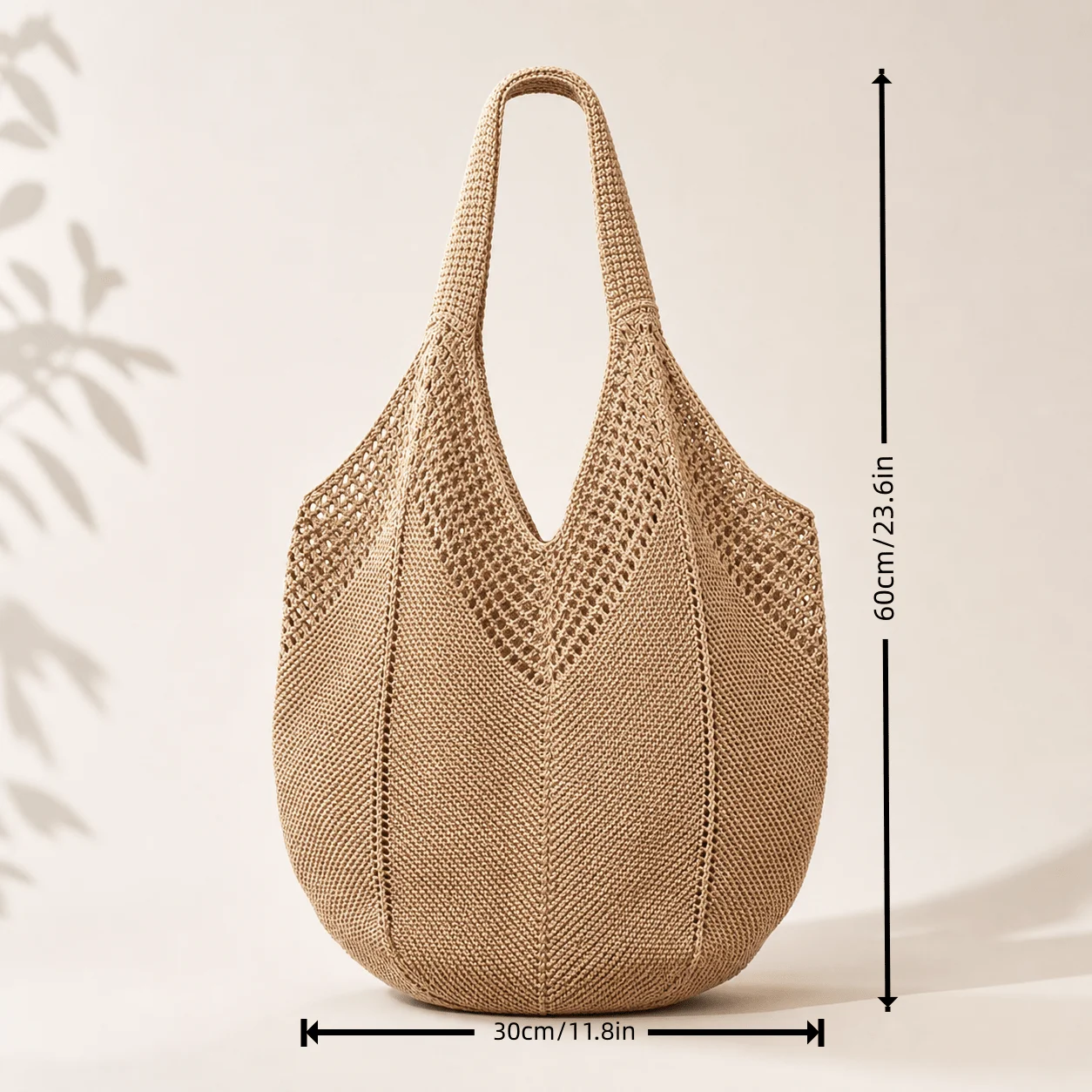 Lightweight Large Capacity Hollow Knitted Tote Bag, Crochet Shoulder Handbag for Beach Travel School, Mother's Day Gift for Mom