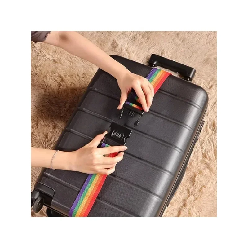 Adjustable Luggage One Word Packing Luggage Belt Portable Flexible Safe Travel Essential Luggage with Luggage Accessories