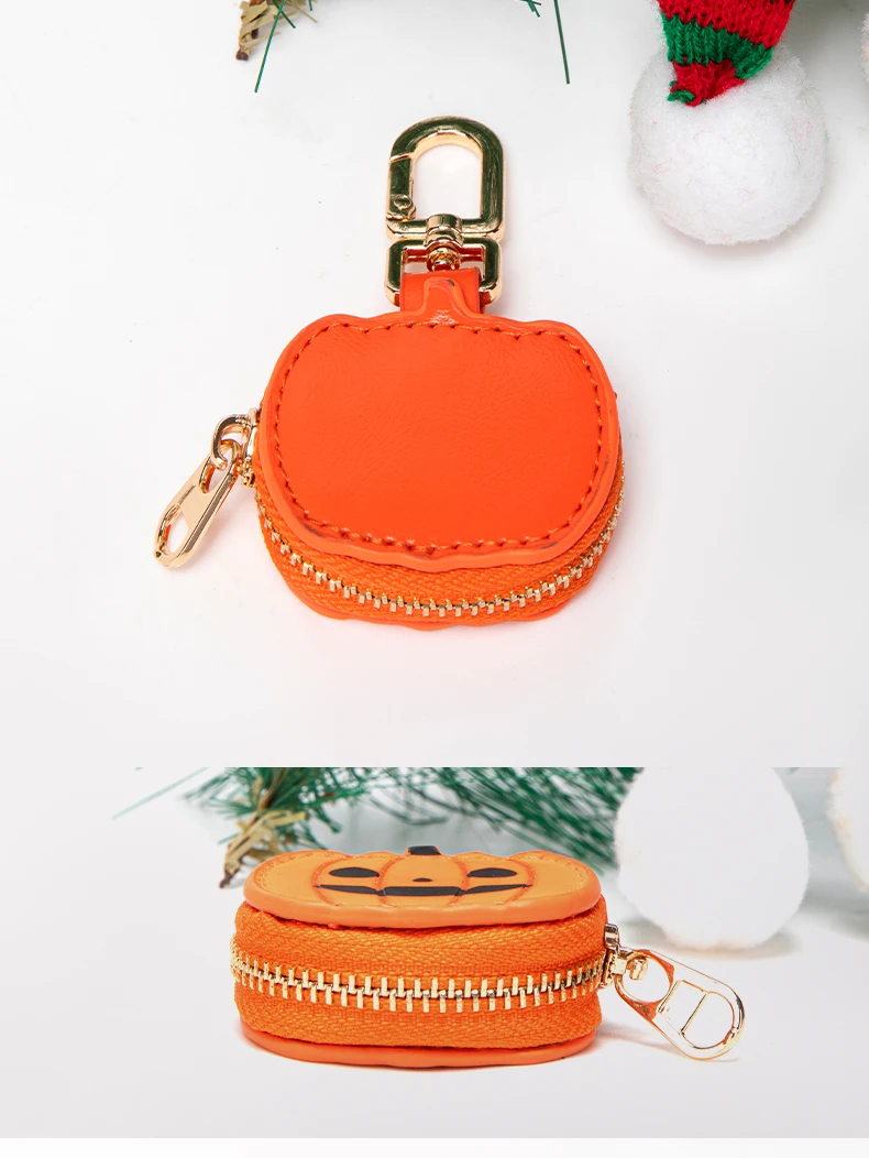 Halloween Coin Purse Key Chain 2025 New Money Pouch Cute Keychain Mini Pouch Wallet Little Pumpkin Wallet Halloween Gifts