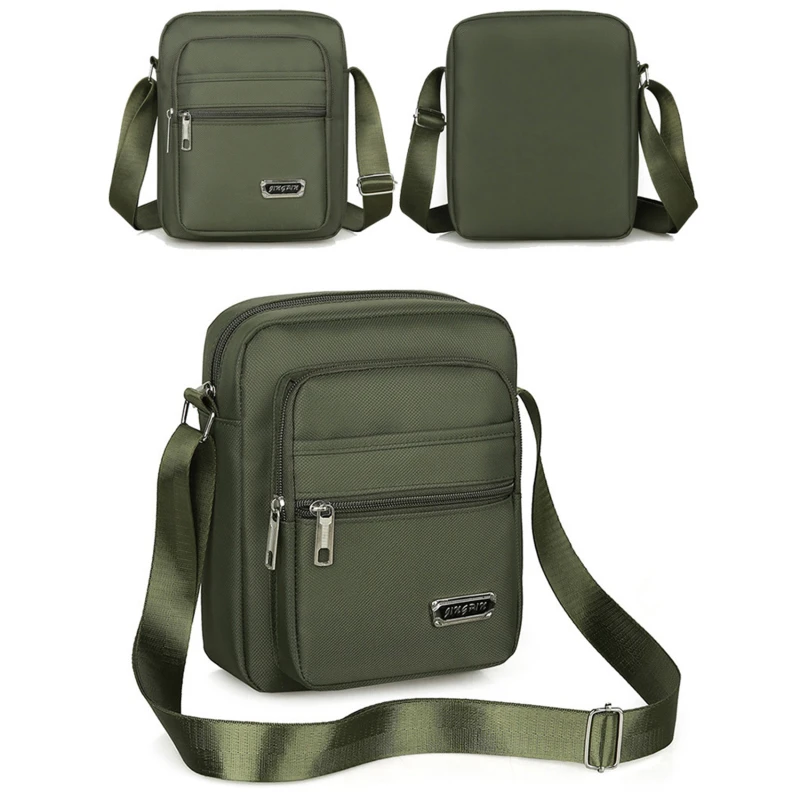 2025 Men Nylon Shoulder Bag Messenger Bag Casual Nylon Zipper Pocket Handbag Fashion Tote Travel Male Crossbody Bags New