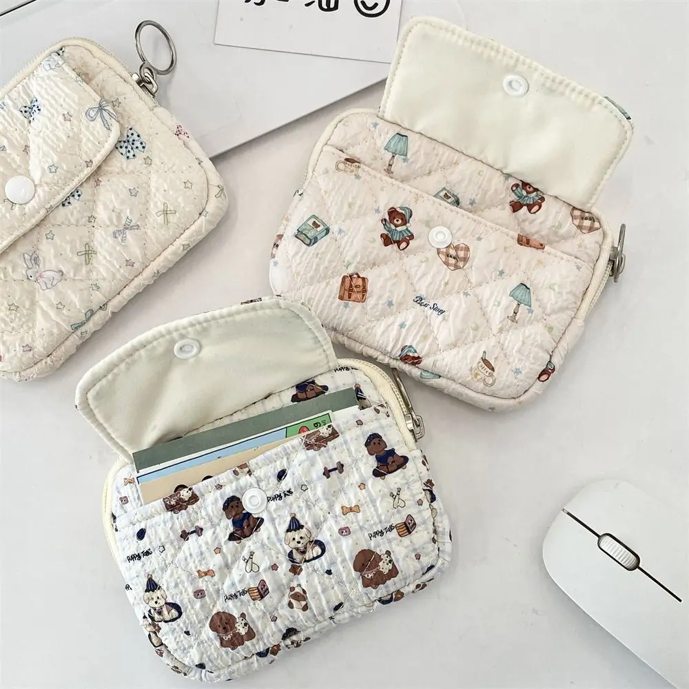 Cartoon Animals Coin Purse Portable Card Quilted Storage Bag Card Hold Wallets & Holders Multifunctional Quilted Storage Bag
