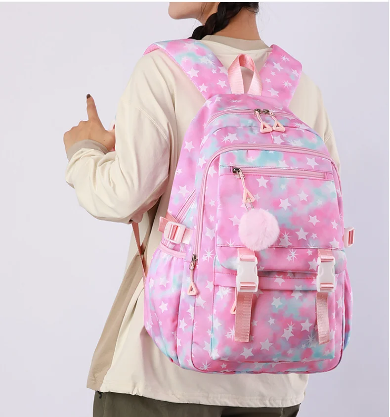New KPop Demon Hunters Print Student Backpack Mochilas Large Capacity Teenagers Student Schoolbag Women's Travel Laptop Bagpack
