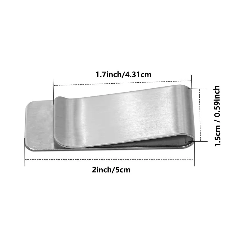 20PCS Stainless Steel Silver Slim Wallet for Men, Credit Card Holder, Metal Minimalist Pocket Cash Holder
