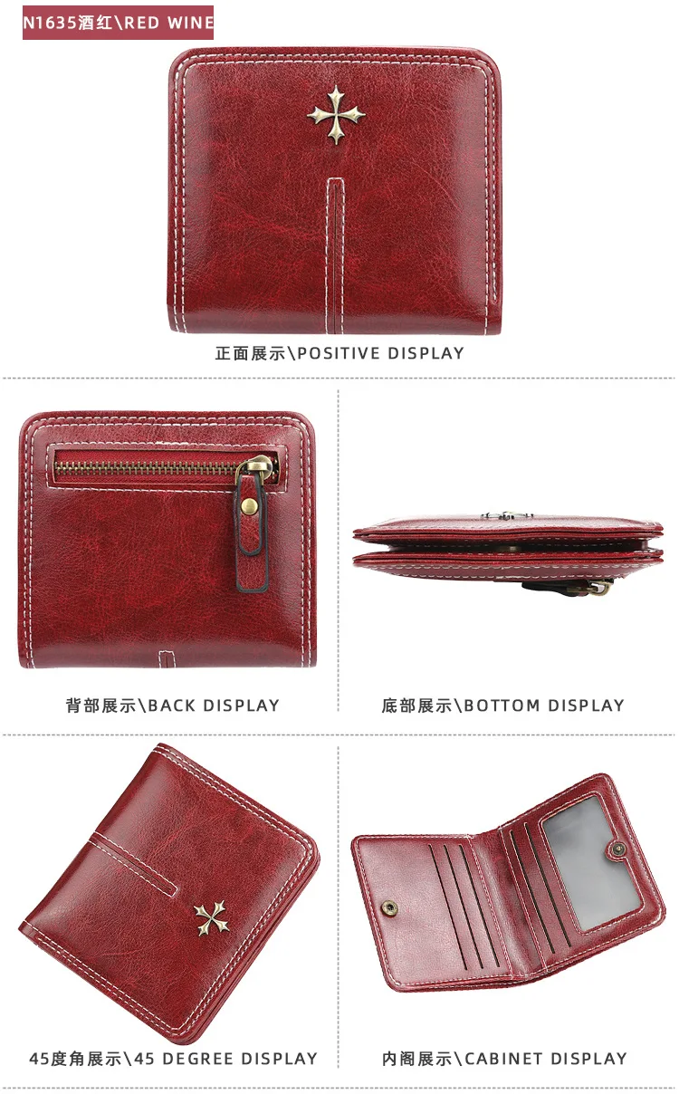 Baellerry New Short Women Wallets High Quality Slim Card Clips Zipper Female Coin Purses Photo Holder Mini Wallet For Girls