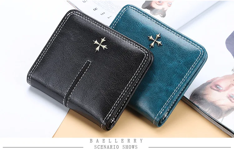 Baellerry New Short Women Wallets High Quality Slim Card Clips Zipper Female Coin Purses Photo Holder Mini Wallet For Girls