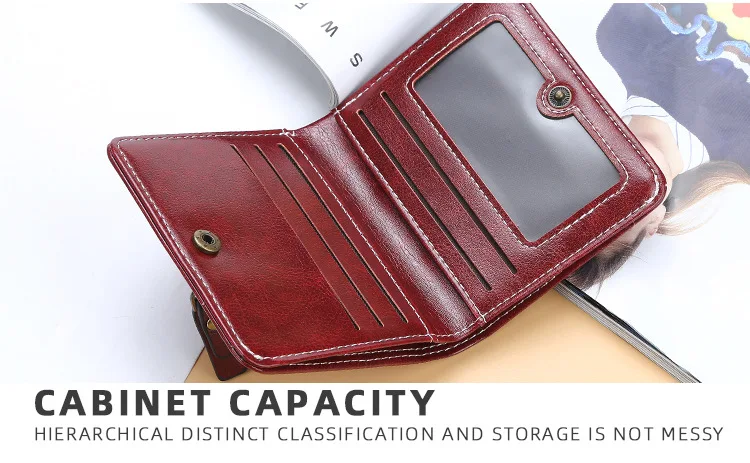 Baellerry New Short Women Wallets High Quality Slim Card Clips Zipper Female Coin Purses Photo Holder Mini Wallet For Girls