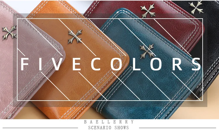Baellerry New Short Women Wallets High Quality Slim Card Clips Zipper Female Coin Purses Photo Holder Mini Wallet For Girls