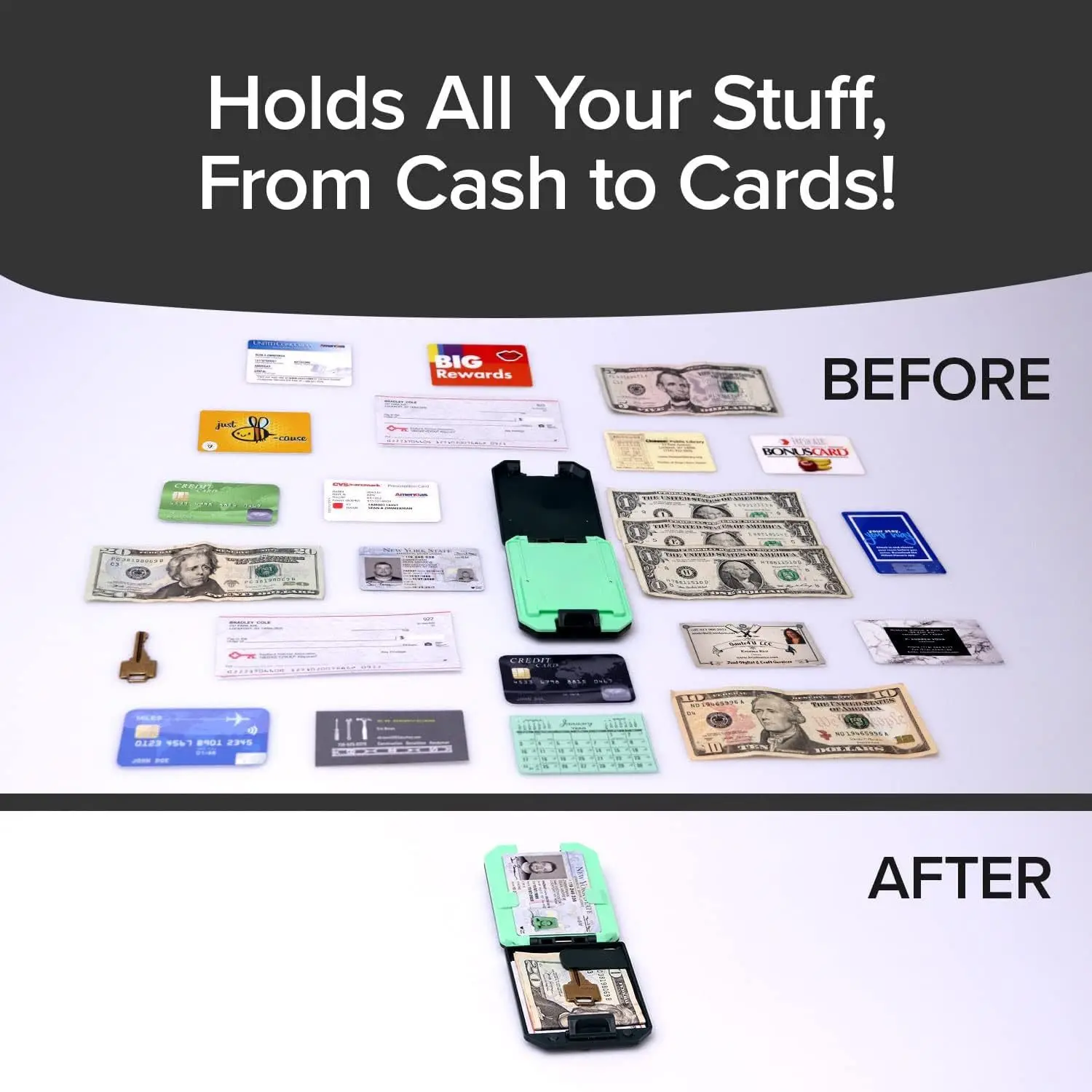 Wallets 4 RFID Blocking Wallet for Men with Removable Money Clip - Slim, Secure and Crush Resistant Card Holder Fashion Purse