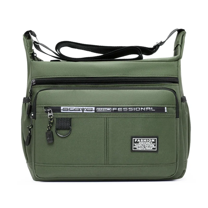 Men's Cross-Body Bag with Multi-Layered Pockets, Adjustable Shoulder Strap, Business Single-Shoulder Bag