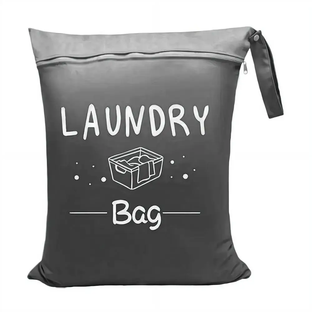 4 Colors Waterproof Travel Laundry Bag Wet Dry Organizer Pouch with Zipper Hanging Strap Portable Storage Bag