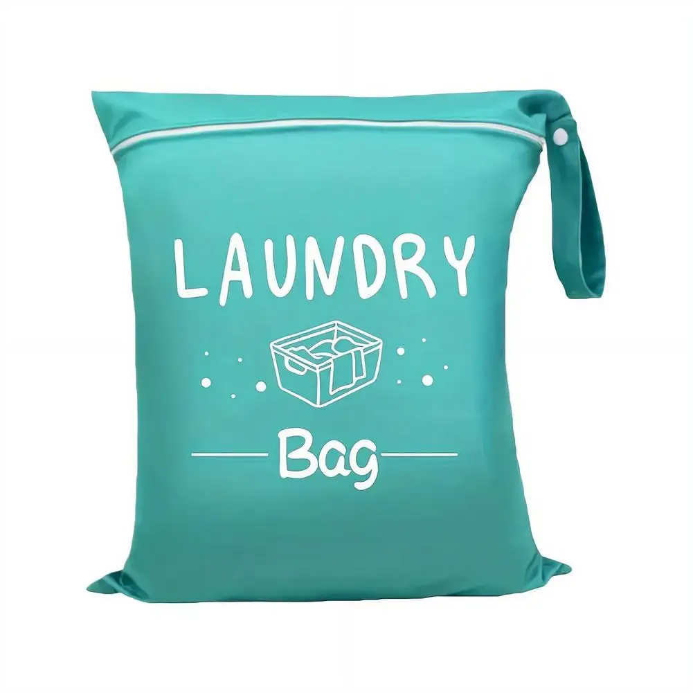 4 Colors Waterproof Travel Laundry Bag Wet Dry Organizer Pouch with Zipper Hanging Strap Portable Storage Bag