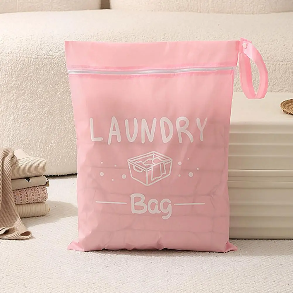 4 Colors Waterproof Travel Laundry Bag Wet Dry Organizer Pouch with Zipper Hanging Strap Portable Storage Bag