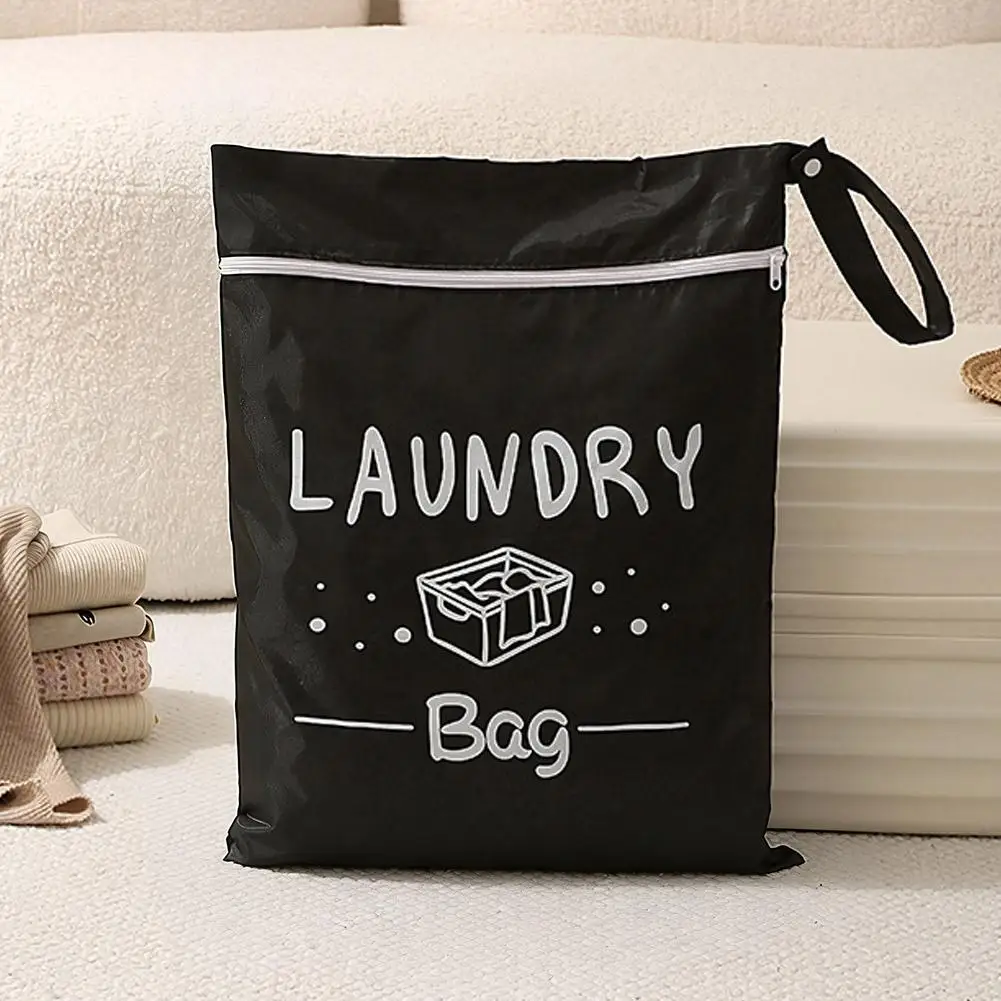 4 Colors Waterproof Travel Laundry Bag Wet Dry Organizer Pouch with Zipper Hanging Strap Portable Storage Bag