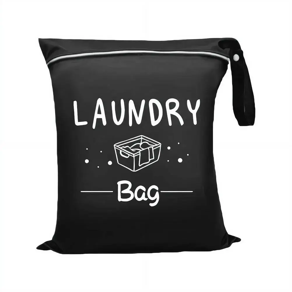 4 Colors Waterproof Travel Laundry Bag Wet Dry Organizer Pouch with Zipper Hanging Strap Portable Storage Bag