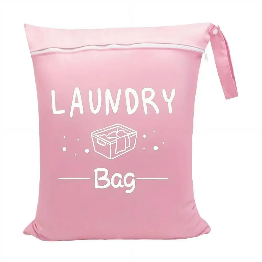 4 Colors Waterproof Travel Laundry Bag Wet Dry Organizer Pouch with Zipper Hanging Strap Portable Storage Bag