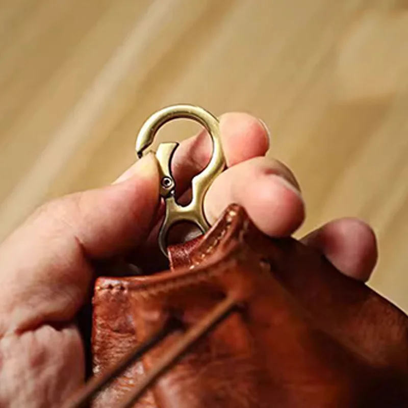 WERLLANDS PU Leather Retro Drawstring Key Case Coin Purse