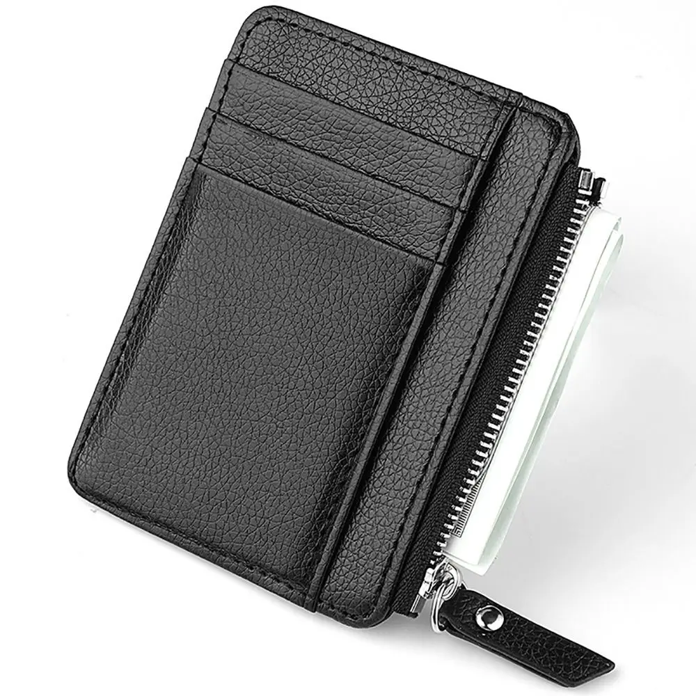 Mini Credit Card Wallet Id Card Holder For Men's Small Wallet Thin Sleeve Zipper Short Coin Wallet Business Card Bag Men Gifts