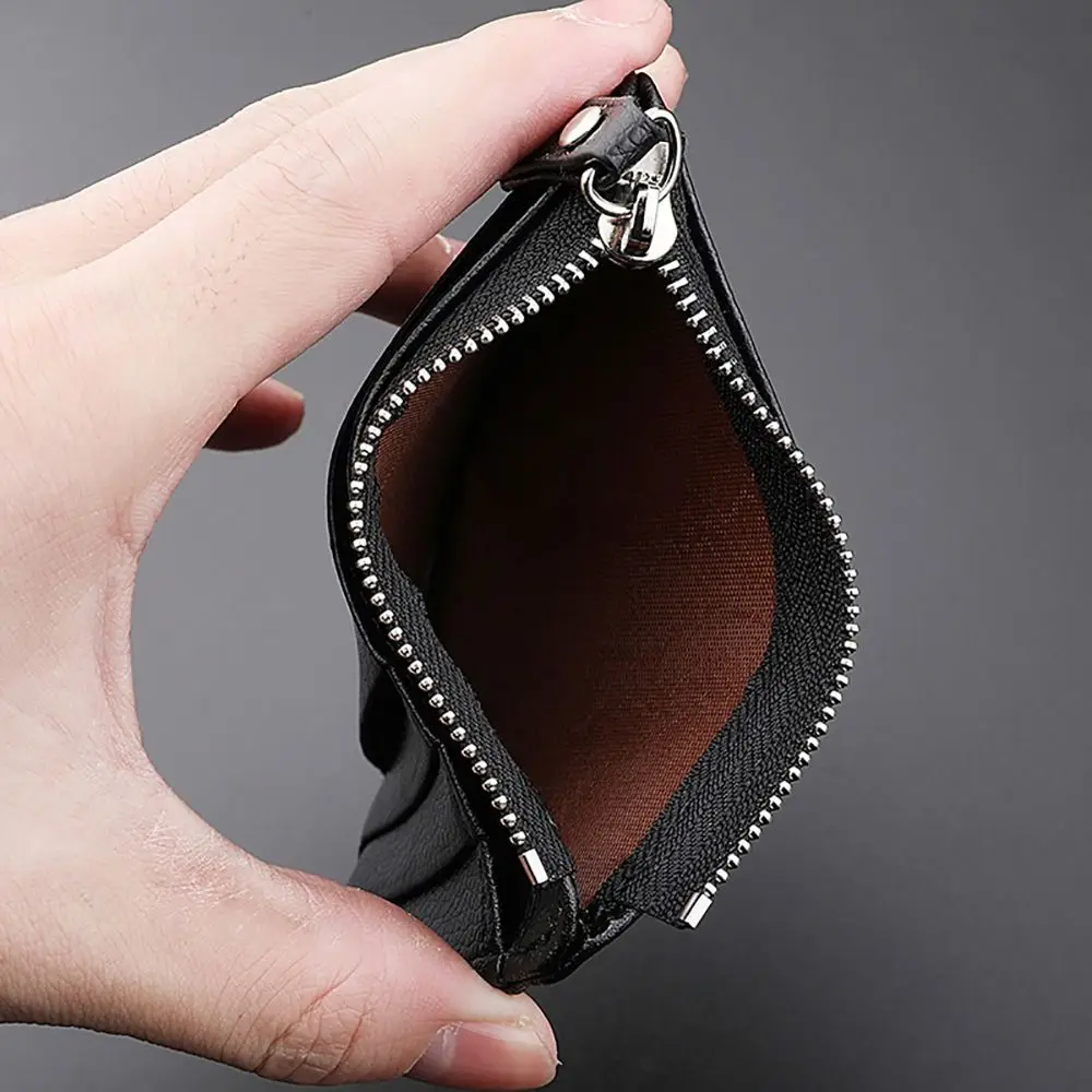 Mini Credit Card Wallet Id Card Holder For Men's Small Wallet Thin Sleeve Zipper Short Coin Wallet Business Card Bag Men Gifts