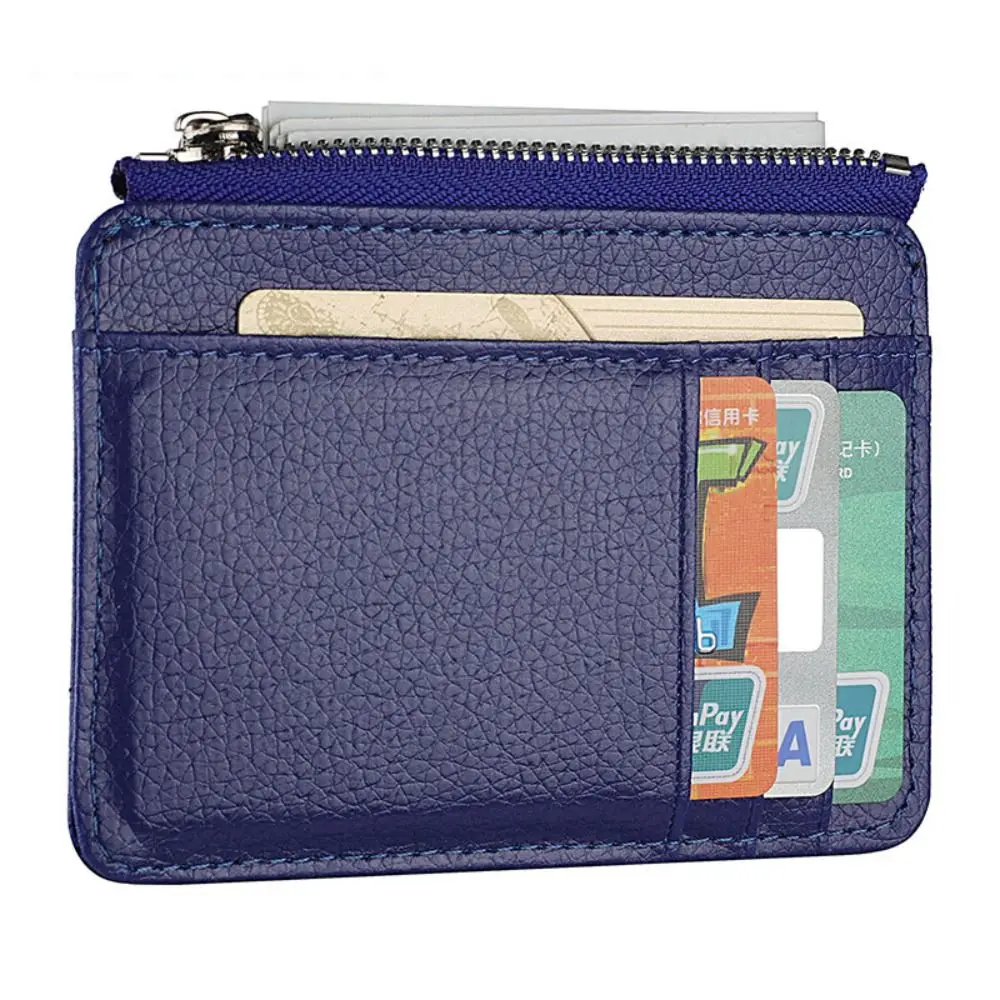 Mini Credit Card Wallet Id Card Holder For Men's Small Wallet Thin Sleeve Zipper Short Coin Wallet Business Card Bag Men Gifts