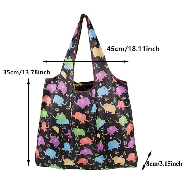 Reusable Shopping Bags Women Foldable Tote Bag Portable Cloth Eco Grocery Bag Folding Large Capacity Fruit Vegetable Handbags