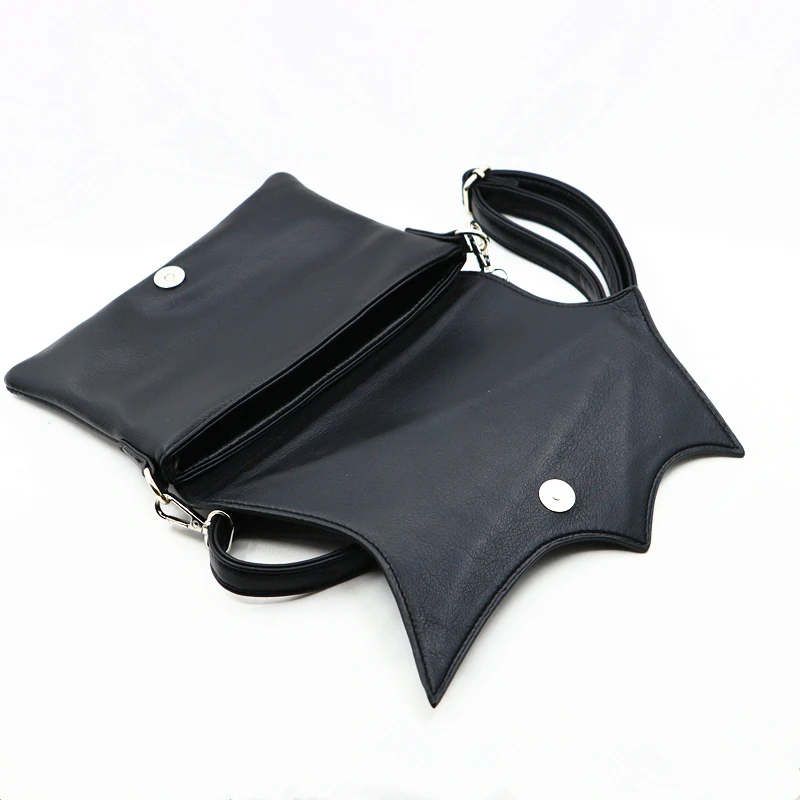 Black bat wing bag small crossbody bag, Gothic style purse Batwing Handbag
