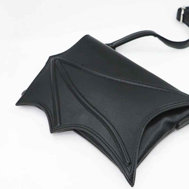 Black bat wing bag small crossbody bag, Gothic style purse Batwing Handbag