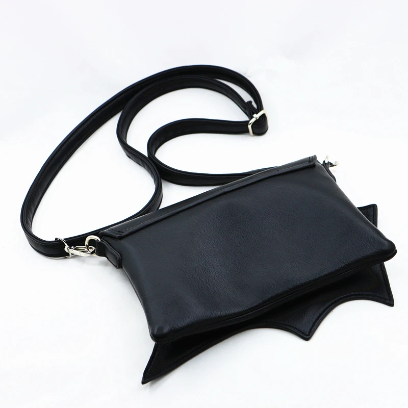 Black bat wing bag small crossbody bag, Gothic style purse Batwing Handbag