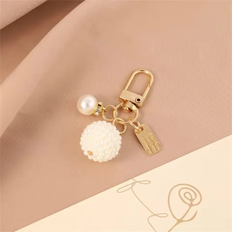 Elegant Pearl Keychain,Pearl,Keychain,Pendant,DIY,Car Keys,Accessories for Women, Stylish Gift