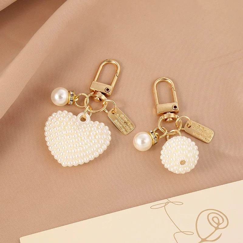 Elegant Pearl Keychain,Pearl,Keychain,Pendant,DIY,Car Keys,Accessories for Women, Stylish Gift