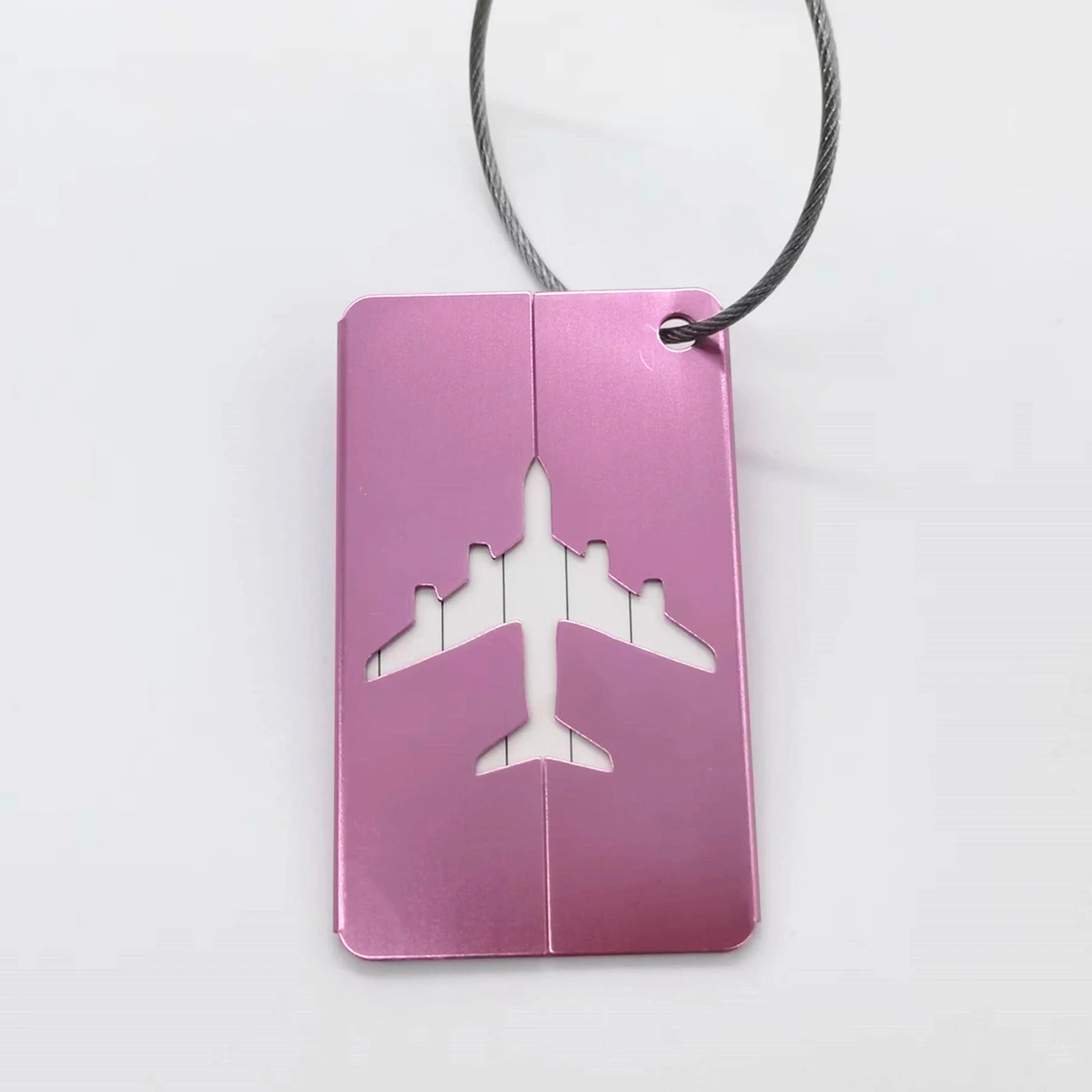 Aluminum Alloy Travel Luggage Tag Hanging Tag Suitcase Tag Plane With Name ID Cards Anti-lost Solid Color Travel Accessories
